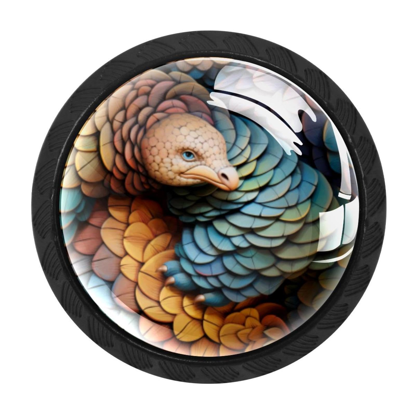 CHENZZZZ 4 Pieces Kitchen Cabinet Knobs Pangolin Drawer Knobs Dresser Knobs Drawer Pulls Door Knobs Dresser Drawer Handles Knobs for Dresser Drawers