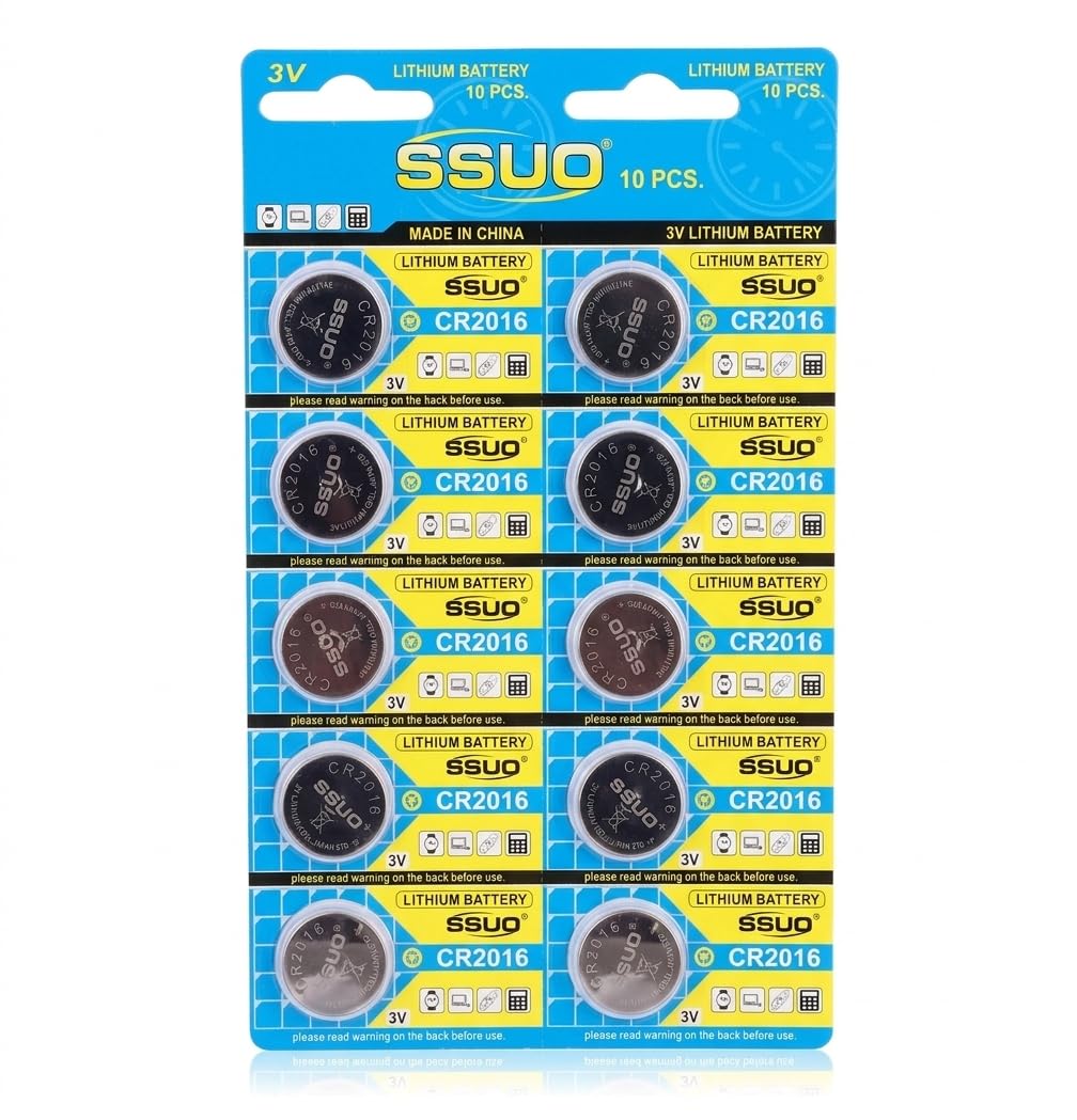 Intended for SSUO CR2016 Lithium Coin Button Battery 3V Provide Long Lasting Power in a Variety of Devices,from keyless-Entry fobs to Toys, (Pack of 10)-image-38