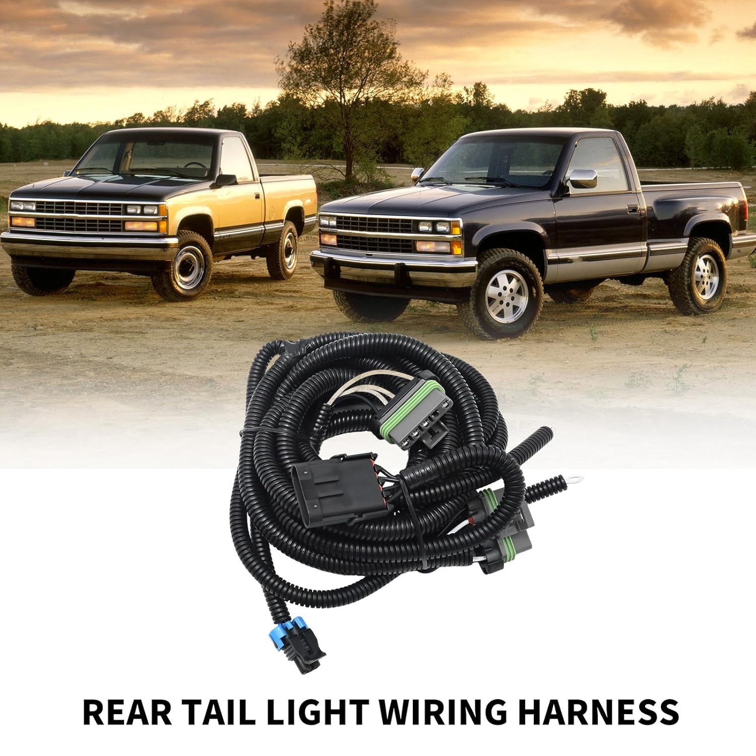 Hoypeyfiy Truck Tail Light Wiring Harness Replacement for Chevy GMC Tahoe Yukon Blazer Suburban 1988-1998
