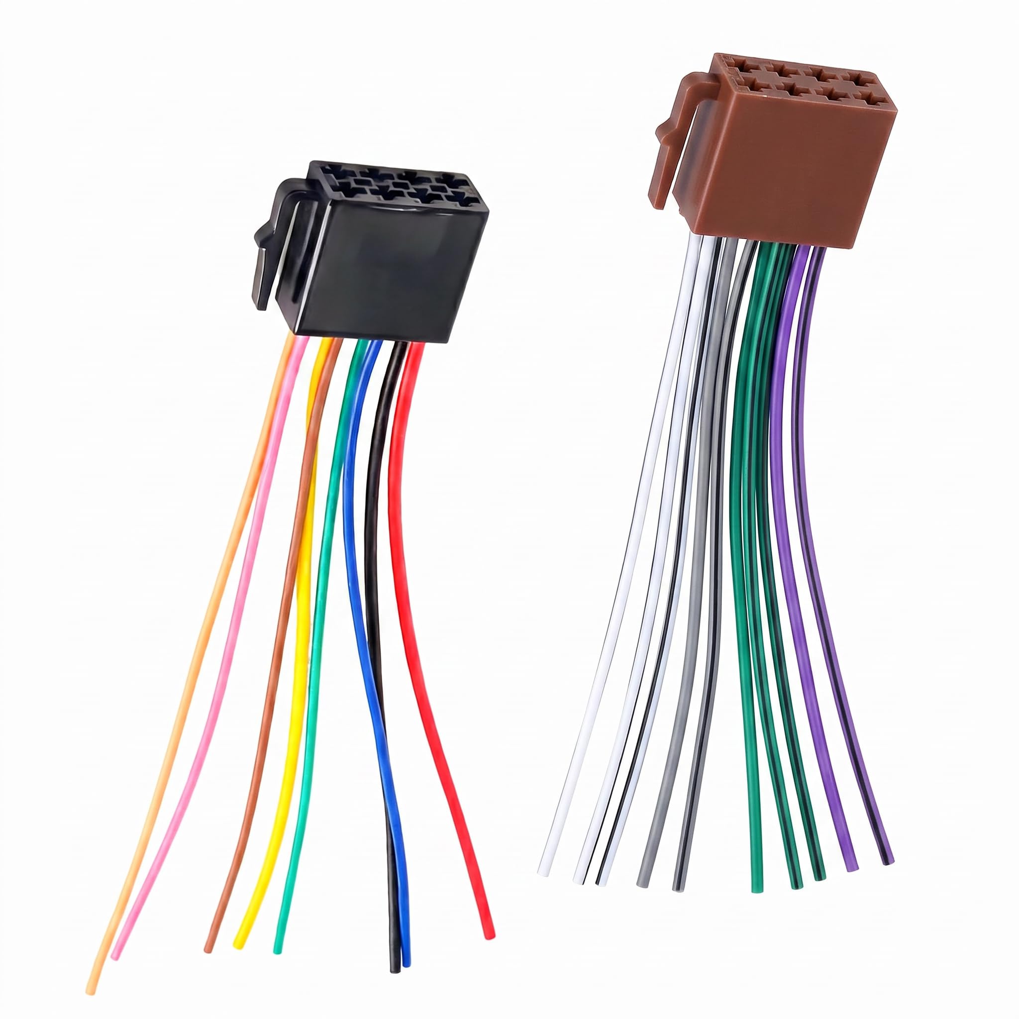 Autoradio Adapter,Radio Kabelbaum Adapter ISO Kompatibel mit Opel Ford Nachrüst, Auto Radio Kabel 2 x 8 Pin offenen Enden, Autoradio Kabelbaum Strom Lautsprecher, DIN ISO Stecker Universal