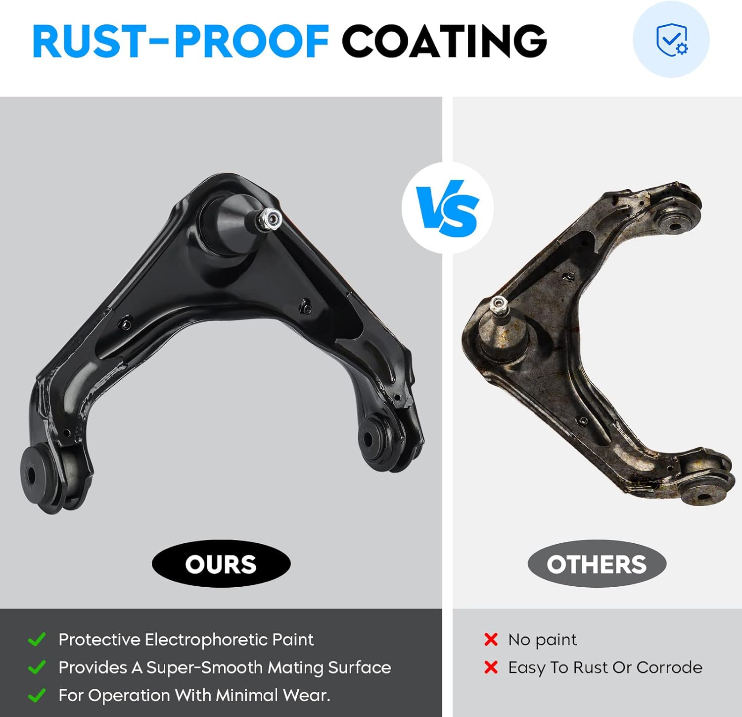 13PC Front Upper Control Arms K620054 for Chevy Silverado GMC Sierra 1500HD 2500 01-03 05-06, Suburban Avalanche 2500 01-10, Yukon XL 2500, Suspension Kit with Ball Joints K6693 K80631 K80631