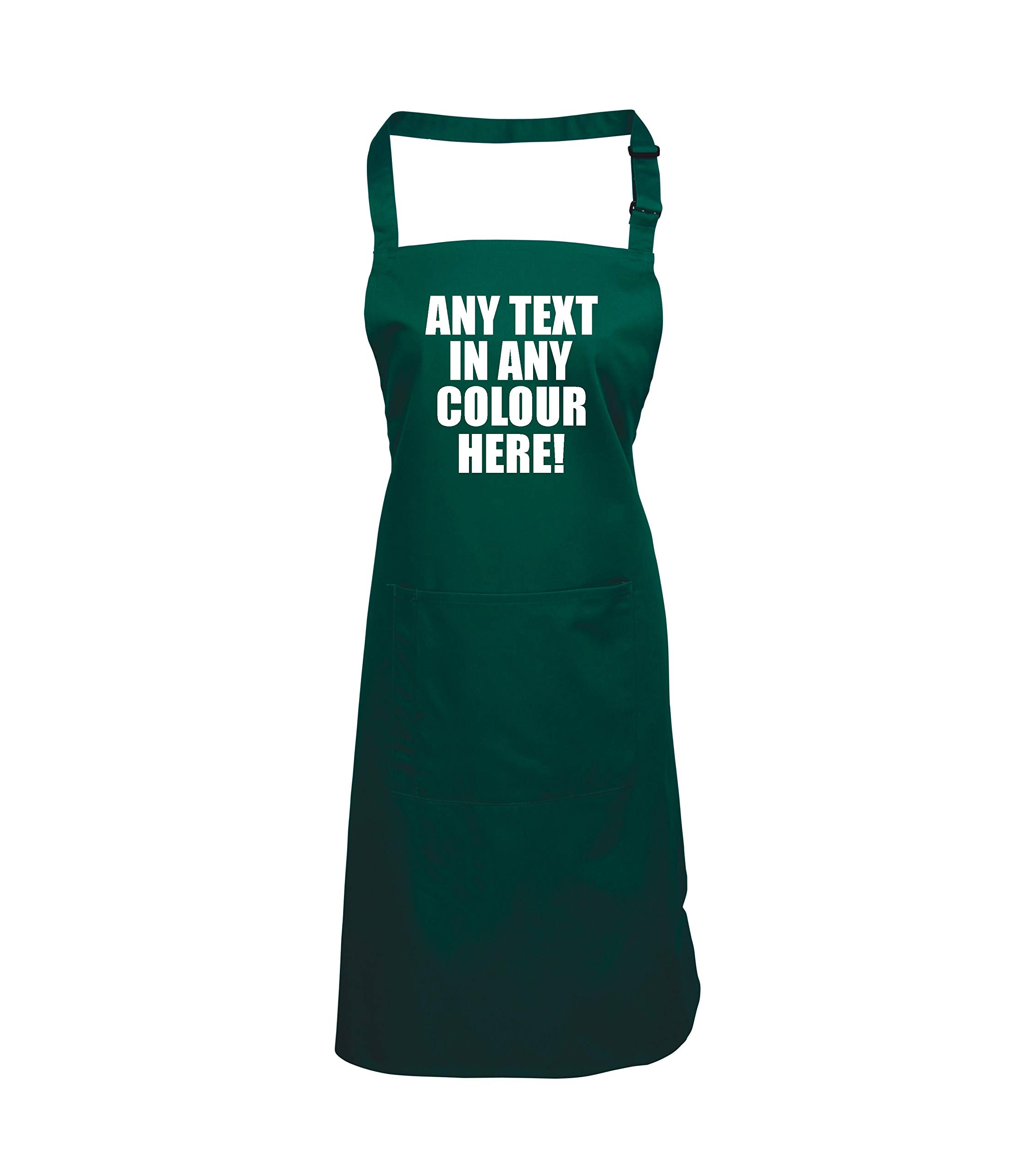 Edward Sinclair | Bottle Green Apron | Personalised Any Text in Any Colour With Chosen Font
