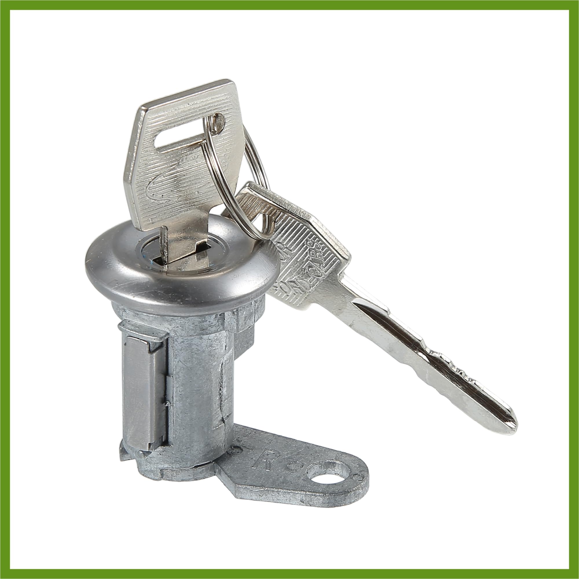 New Door Lock Cylinder Set With Keys For 1965-1979 Ford Truck & Bronco - Lockcraft Brand, Chrome Bezel
