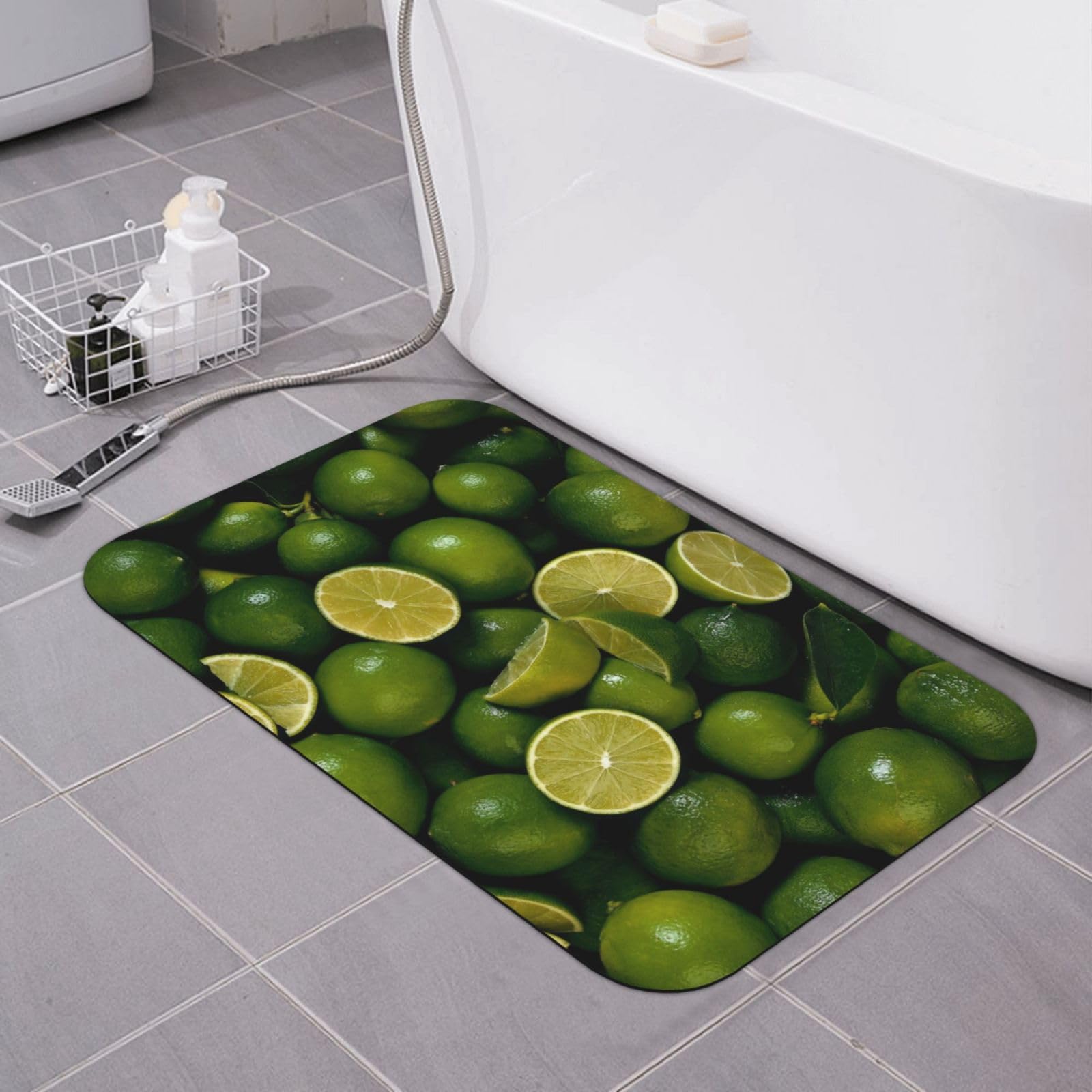 Tapis de bain en terre de diatomée BONDIJ, l'élégance du tapis de sol vert