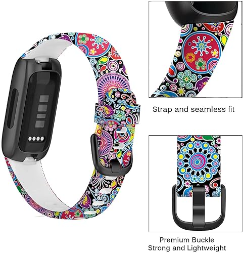 Miniatura 3 de Baaletc Compatible con Fitbit Inspire 3 bandas para hombres y mujeres, pulsera deportiva de silicona suave para Inspire 3, S y grande