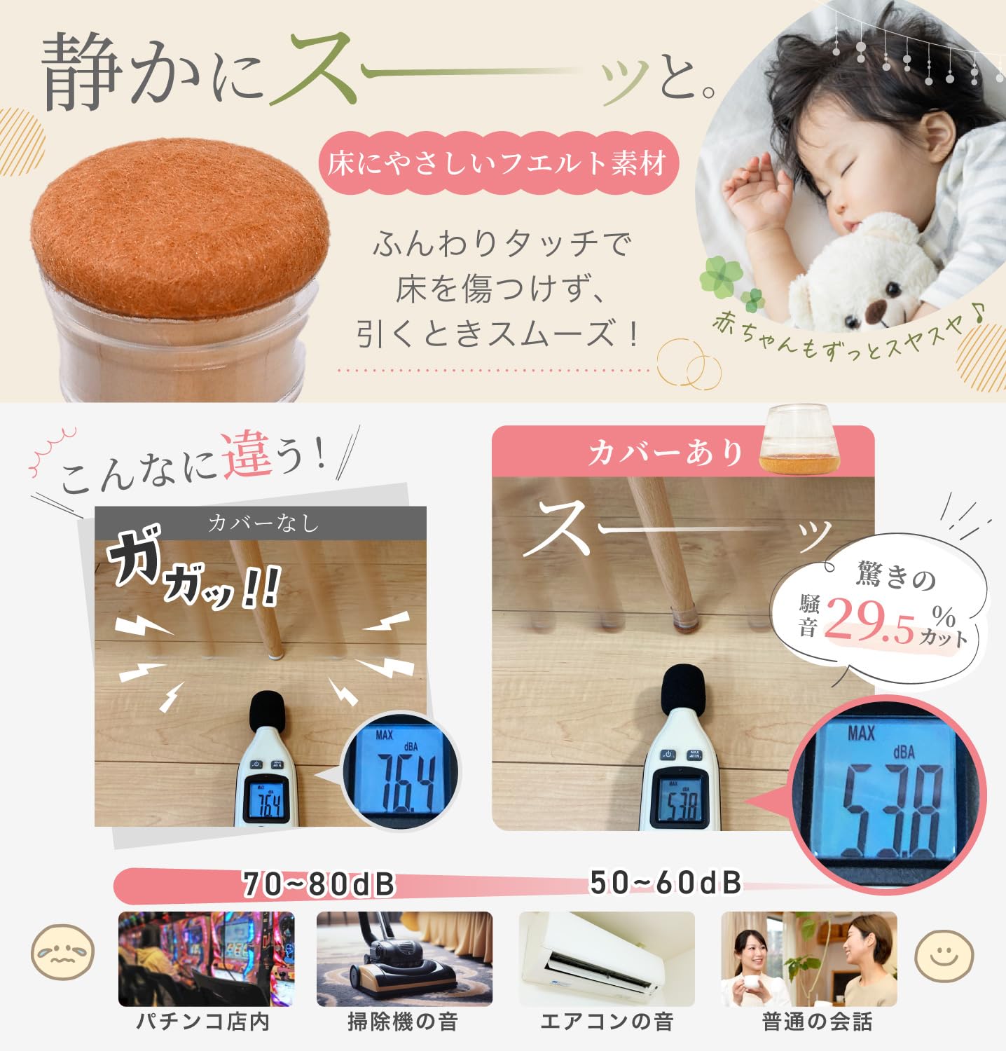 Amazon.co.jp: 【1000回引いてもズレない】 椅子脚カバー 椅子の足