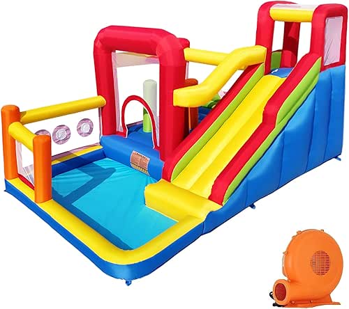 Bounce House, Inflatable Bounce Castle with Blower for Kids, Blow