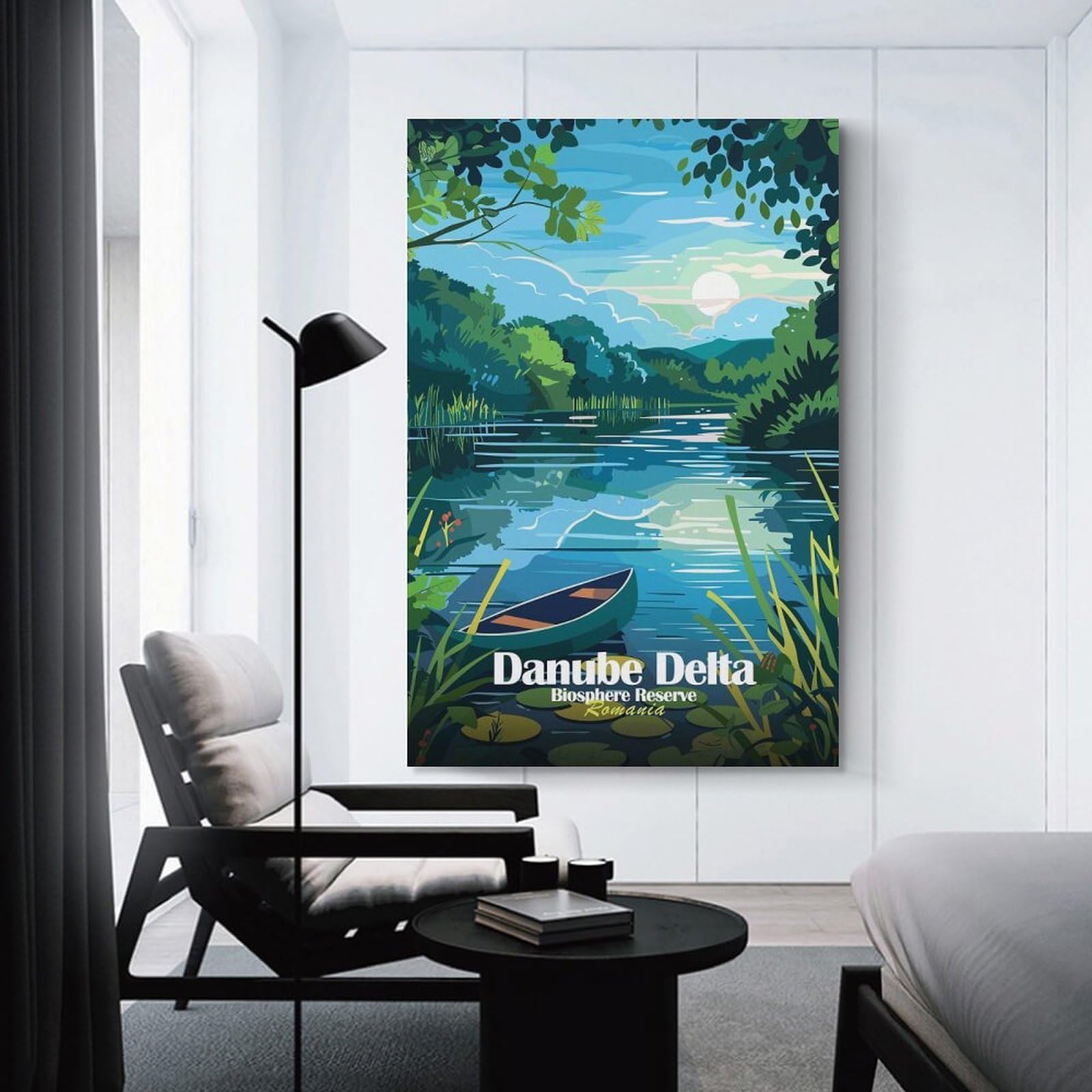 Junmoney Danube Delta Biosphere Reserve Romania Wall Picture Print 12x18inch(30x45cm), for Corridors, Hallways Or Apartment Entries, Decorative Canvas Styling for Entry Areas