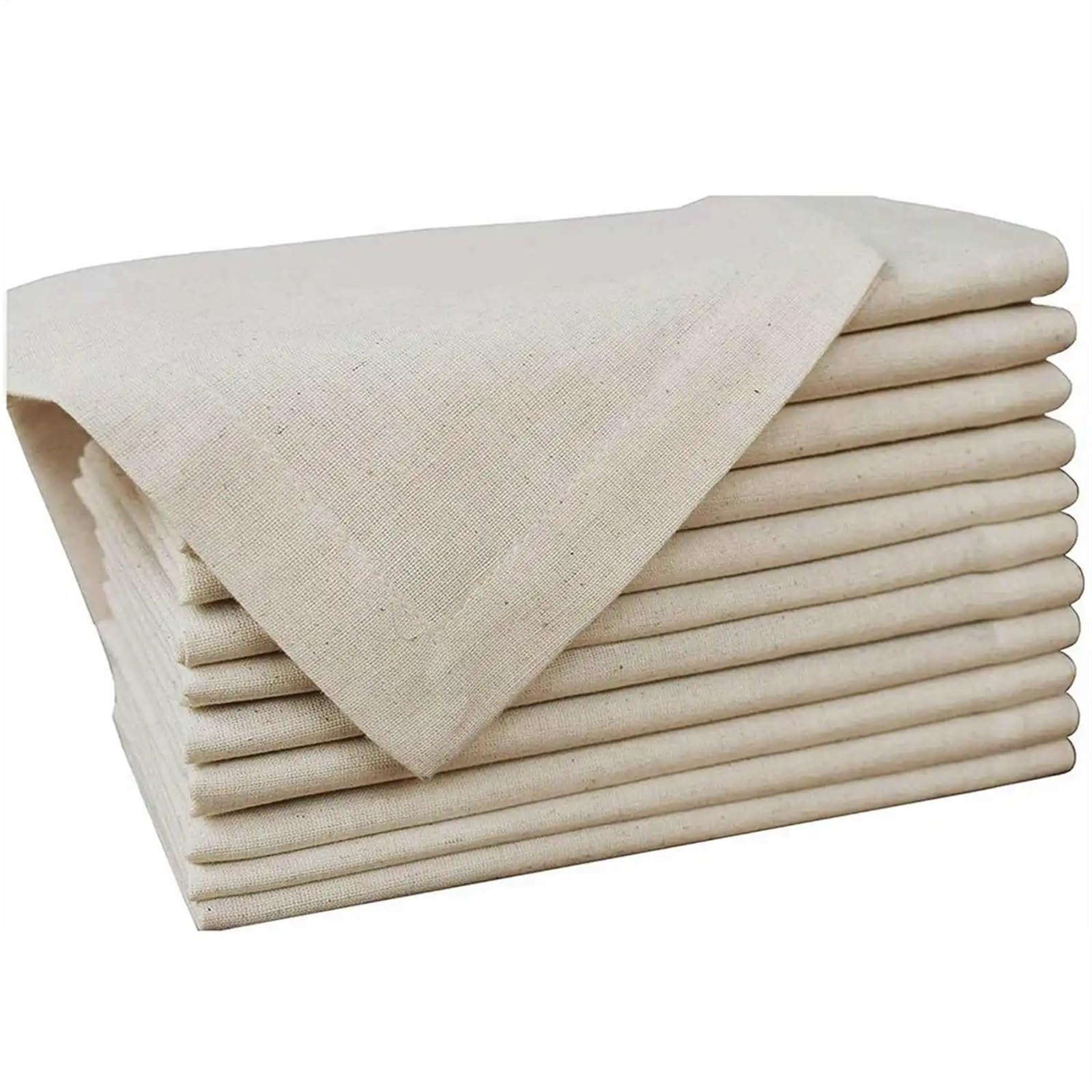 serviettes napkins Set of 6 Linen Flax Cotton Cloth Dinner Napkin Natural Fabric Napkins Mitered Corners Wedding for dining wedding party everyday home(Nature 50x50cm)