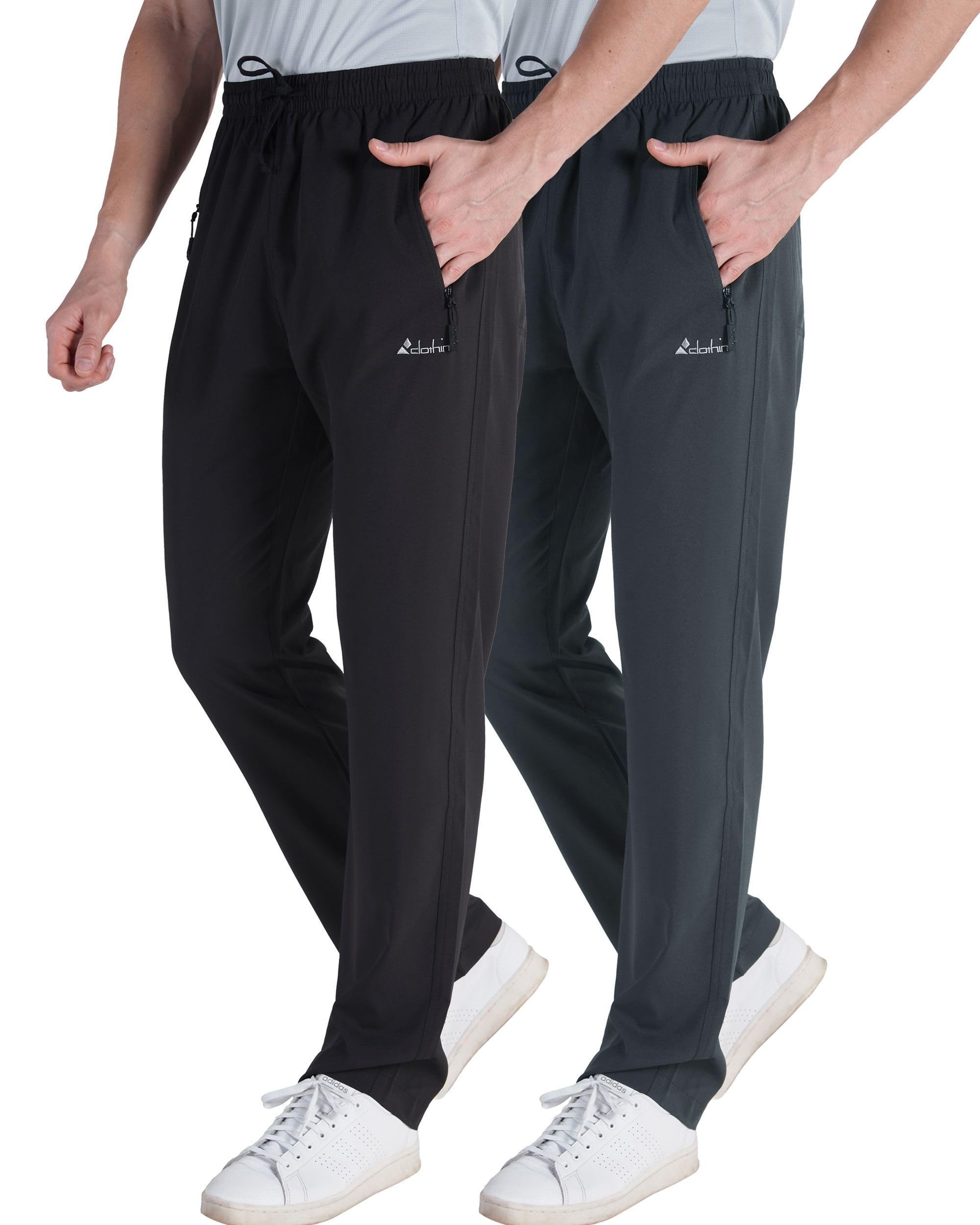 clothin Men's Lightweight Quick Dry Stretch Pants for Workout and Travel