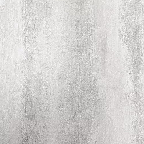 SOPHIE LAURENCE Plain Grey Textured Wallpaper – Linen Effect Heavy Weight Vinyl, 10.05m x 0.53m, Washable, Strippable, Non-Pasted, Modern Design, Made in France