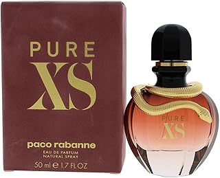 Paco Rabanne Pure XS Perfume para mujer, fragancia floral ámbar, se abre con notas de palomitas de maíz y vainilla, mezclado con coco e ylang-ylang, aroma sensual, Eau De Parfume en aerosol, 1.7 onzas