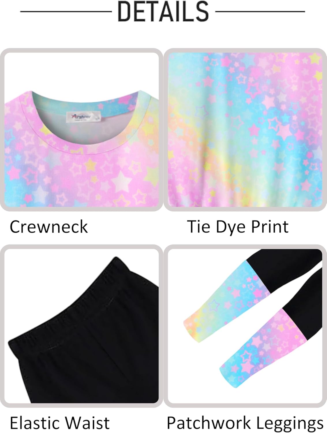 Arshiner Toddler Girls Clothes 2Pcs Graphic Pullover Sweatshirts Patchwork Leggings Pants Fall Winter Outfit Tracksuits 1-6 - Image 7