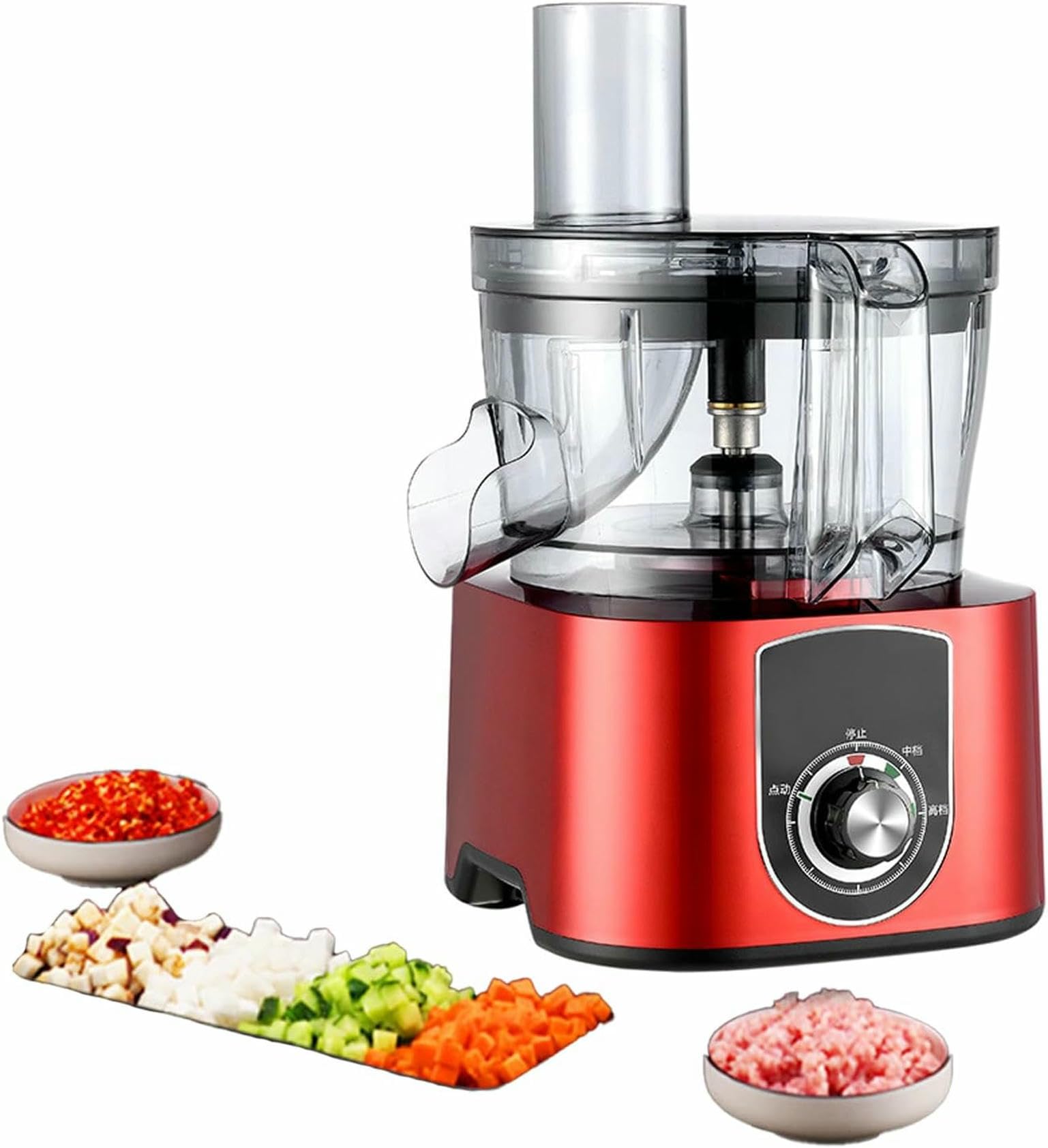 asdchZen Electric Machine For Cutting Vegetables In Commercial Cubes 2 In 1, Fried Potato Cutters, Large Food Processor, Fruit Cutters
