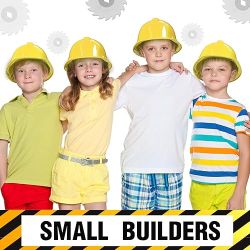 Miniatura 6 de Haysandy 60 sombreros de construcción, de plástico, sombrero de construcción a granel para niños, sombrero de fiesta de construcción, sombrero de
