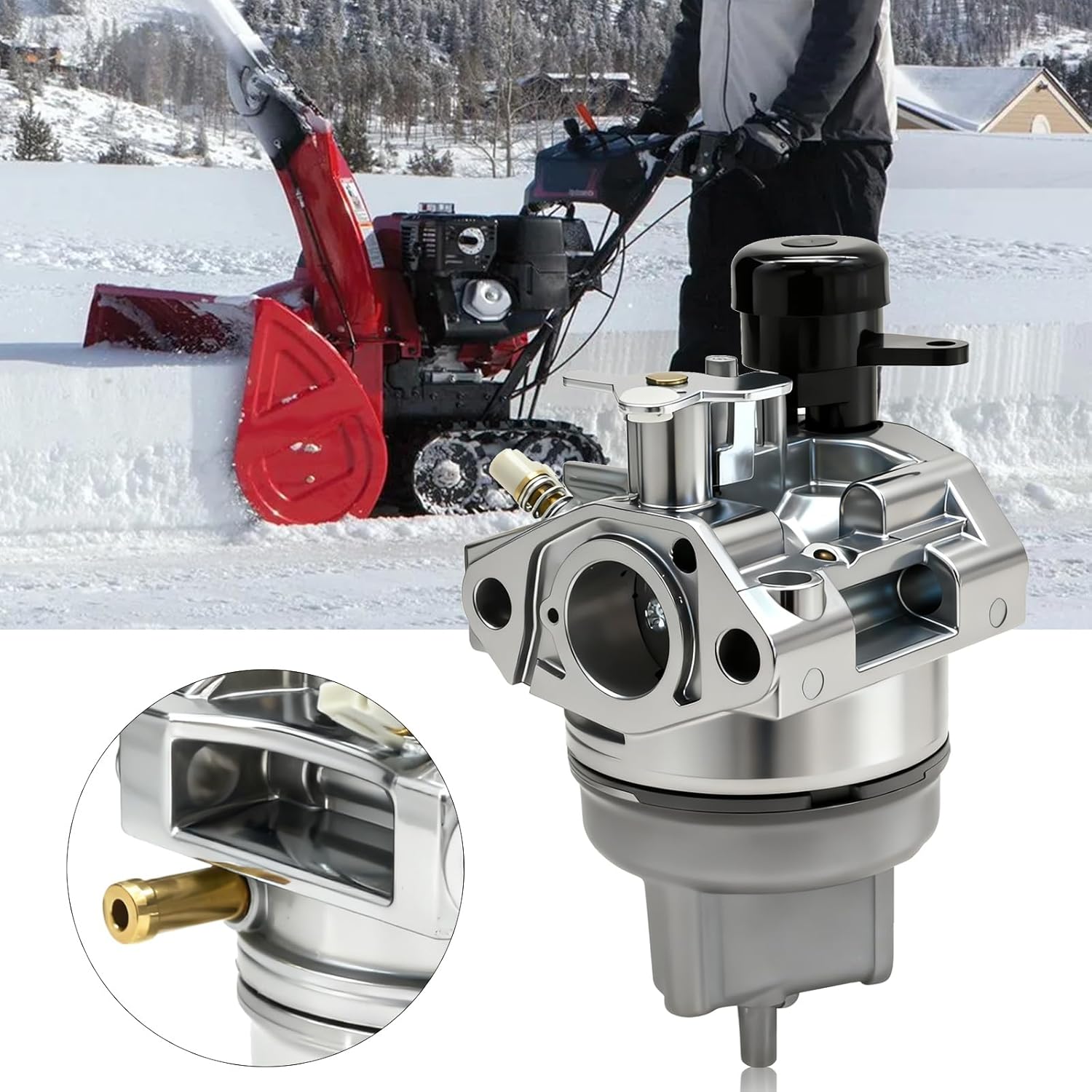16100-Z0J-H03 Carburetor Kit for Honda HS520 HS720 Snow Blowers Replace 16100-Z1A-H01 16100-ZL8-H02 With Spark Plug and Fuel Filter