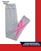 Vista 5 de Reebok Conjunto de leggings para niñas activas 3 piezas atléticas de cuello redondo de manga corta, sudadera y pantalones de leggings para niñas