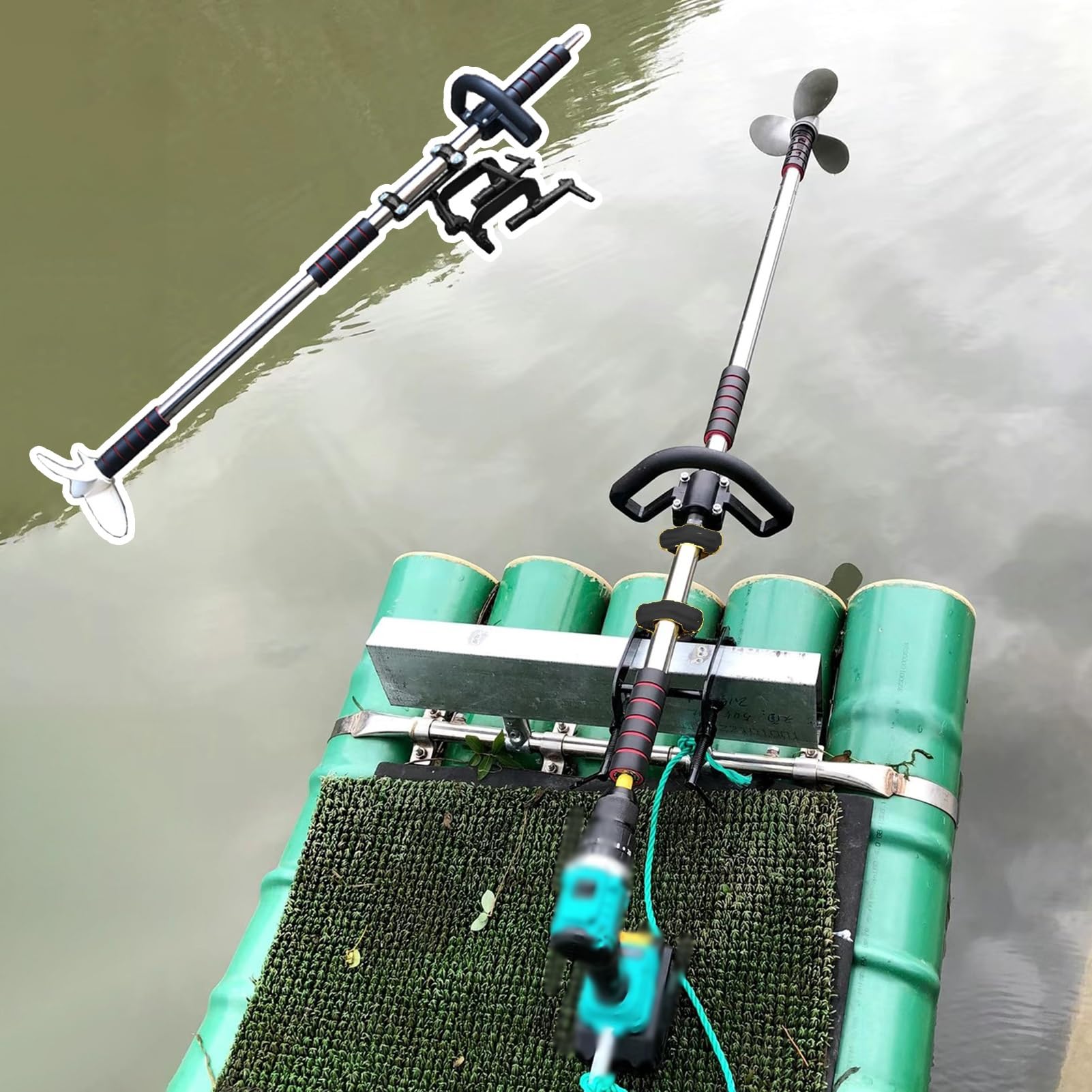 Kit hélice de perceuse sans fil pour bateau moteur de secours de pêche en mer 100 cm