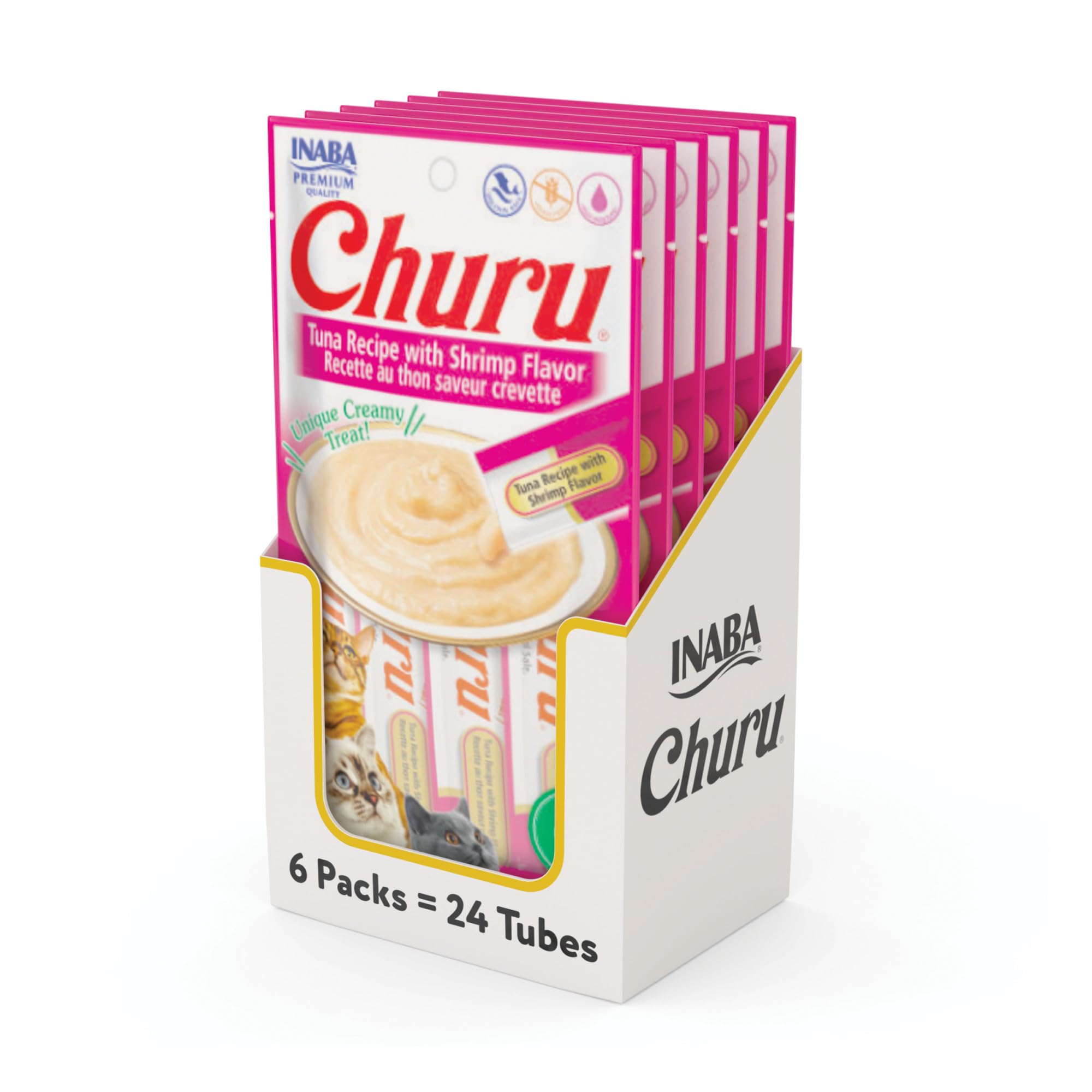 INABA Churu Cat Treats, Tuna Recipe with Shrimp Flavor (Pack of 6, 4 Tubes per Pack) (B0B1W2QGPN) Amazon Price History, Amazon Price Tracker