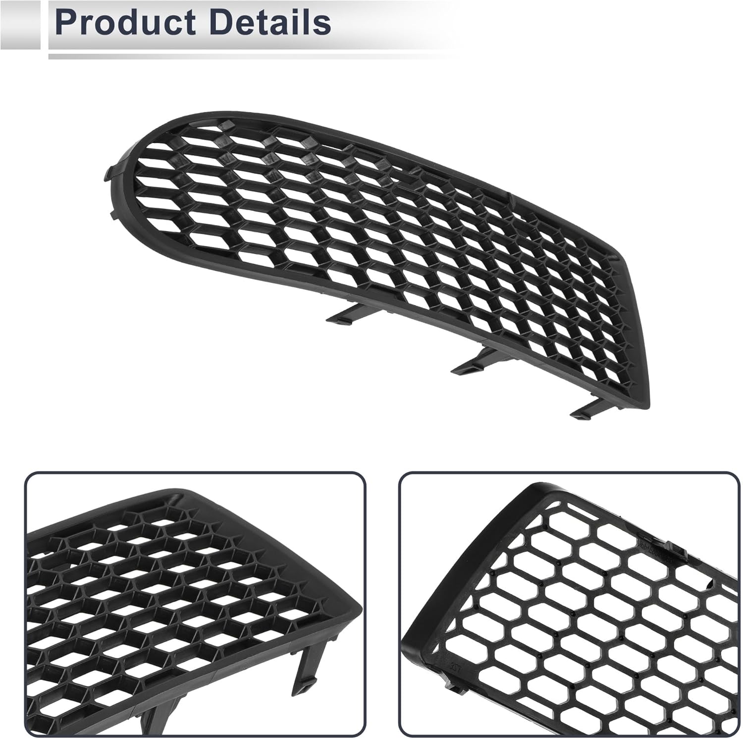 Front Right Fog Light Grill for Volkswagen Beetle 2006-2010 Front Lower Bumper Fog Light Cover Inserts No.1C0807684A ABS 1 Pc