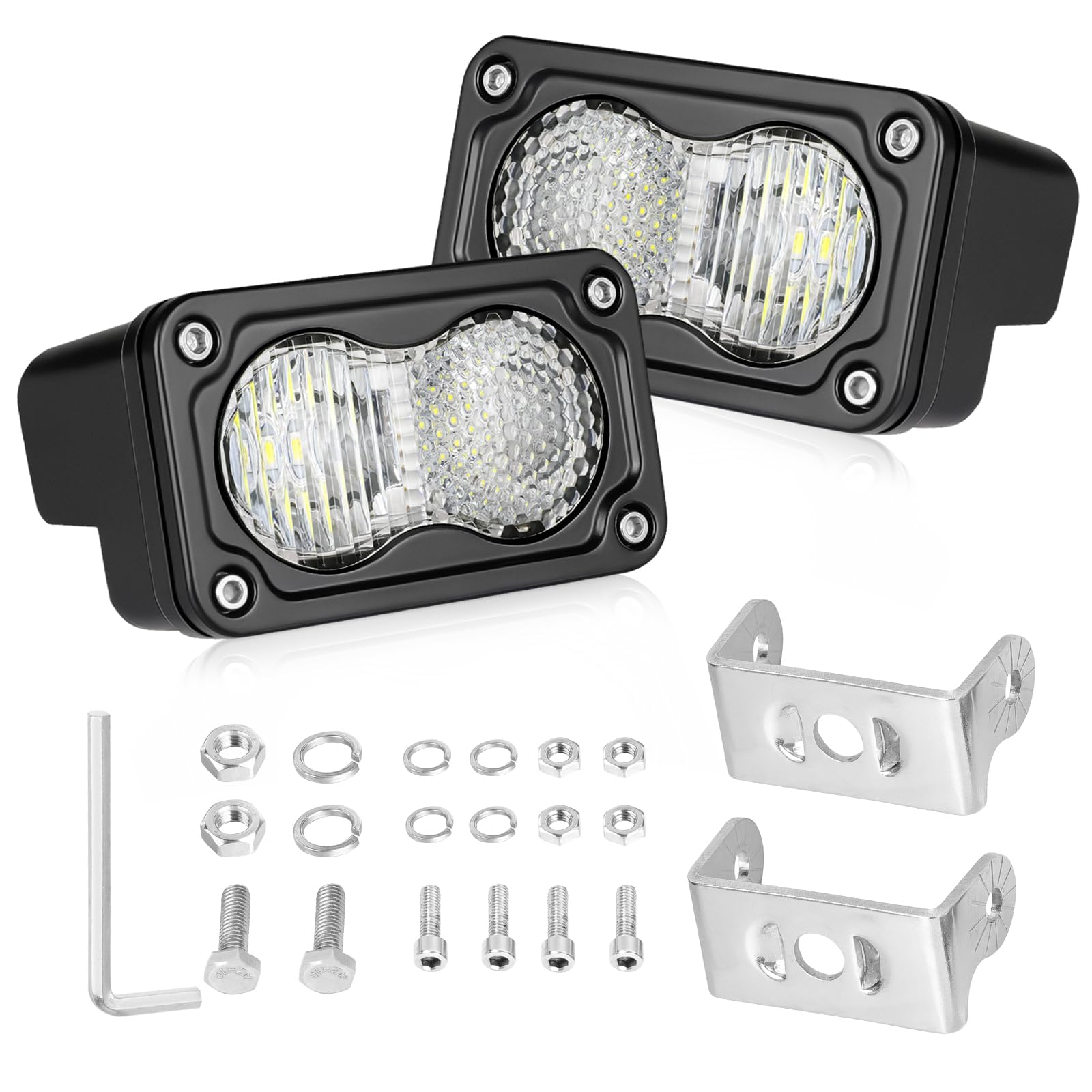 LED Pods 3" 40W CREE LED Low Beam Fog Lights Small Off Road Lights