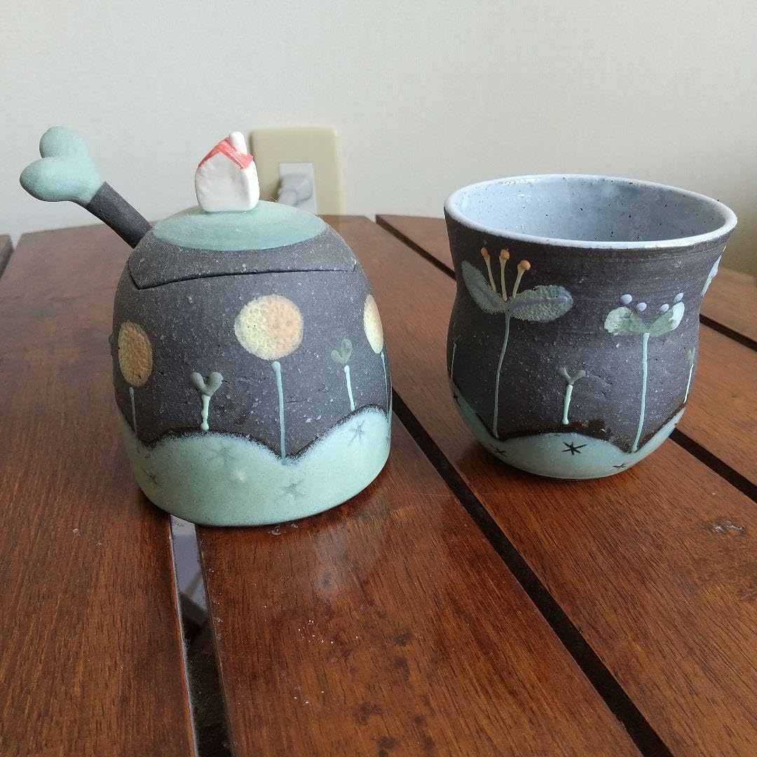 Akemi Nakamura (Nakamura Pot) Sugar Pot and Free Cup
