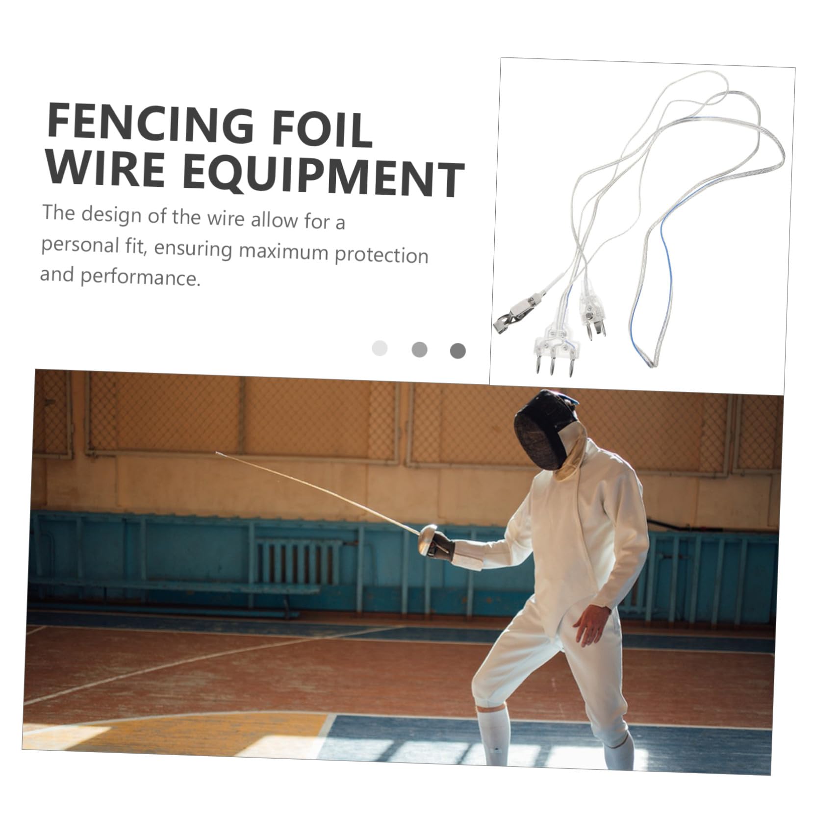 Cordon de Transparent pour Équipement Escrime Fil Conducteur Résistant pour Fleuret Protection et Performance