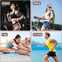 Vista 6 de Bandas de brazo de teléfono para correr, brazalete para teléfono celular para ejercicio (negro)