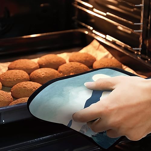 Miniatura 7 de Mountains Nature Scenery - Juego de 2 soportes para ollas de cocina resistentes al calor para microondas, horno, horno, platos finales y barbacoa