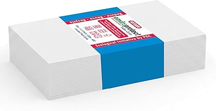 50 Sheets, 4x6 Inch Index Cards, 400 GSM Super Thick Ivory Cardstock, Unruled Blank Flash Cards for Study & Note-Taking, White
