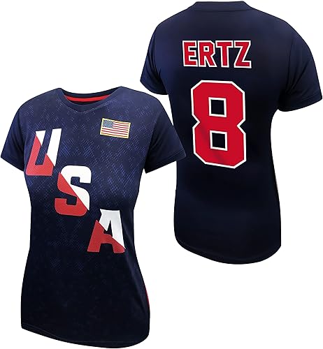 Icon Sports USWNTPA Players Assn - Camiseta para mujer inspirada en jersey para el día del juego, camiseta oficial del equipo de fútbol olímpico