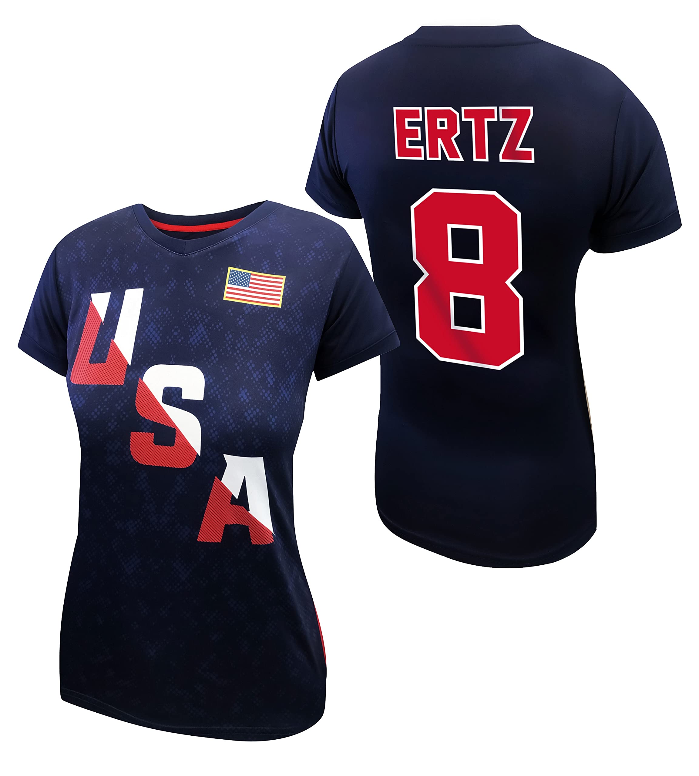 Icon Sports USWNT Players Assn T-Shirt - Women’s Jersey Inspired Official Game Day Shirt Olympic Soccer Team Tee Top WPA45PT-N-ERTZ M