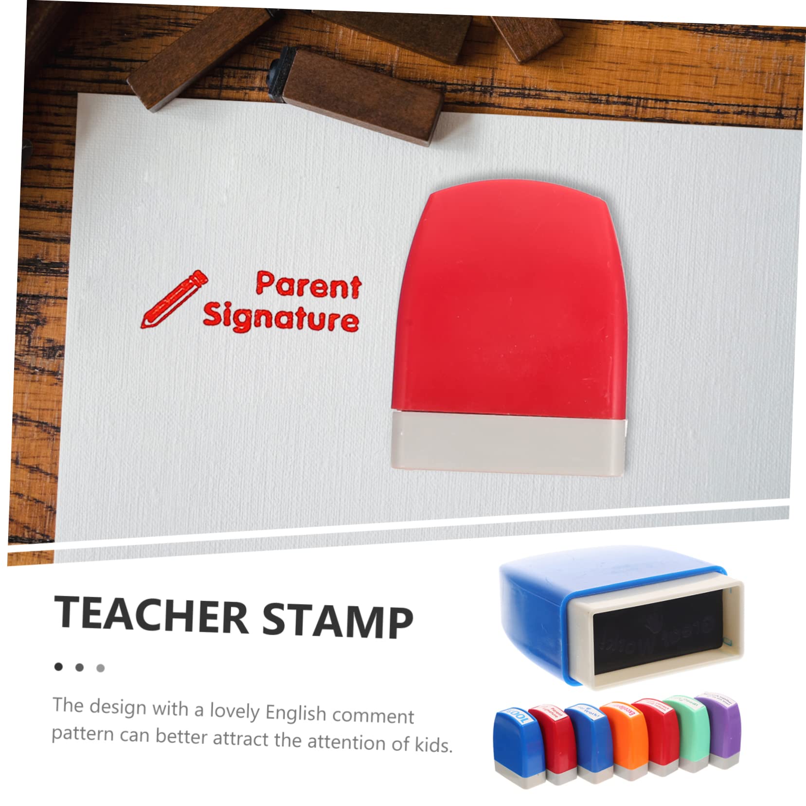 Set di 8 Timbri in Abs per Decorazioni Scuola, per Insegnanti e Ragazzo Ragazza, per Collezionare Francobolli e Creare Biglietti di Auguri Personalizzati