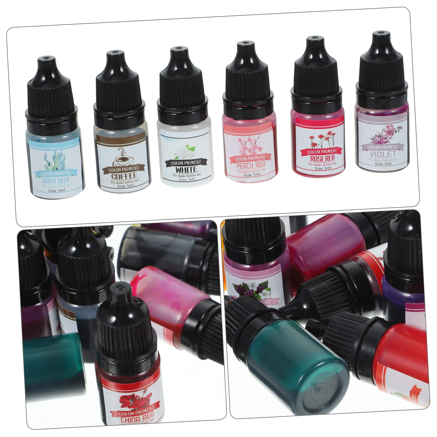 Pigmentos De Difusión De Resina Epoxi y Colorantes Caseros Para Velas Perfumadas 24 Colores Set Creativo Diy Para Artesanía Manualidades Uso