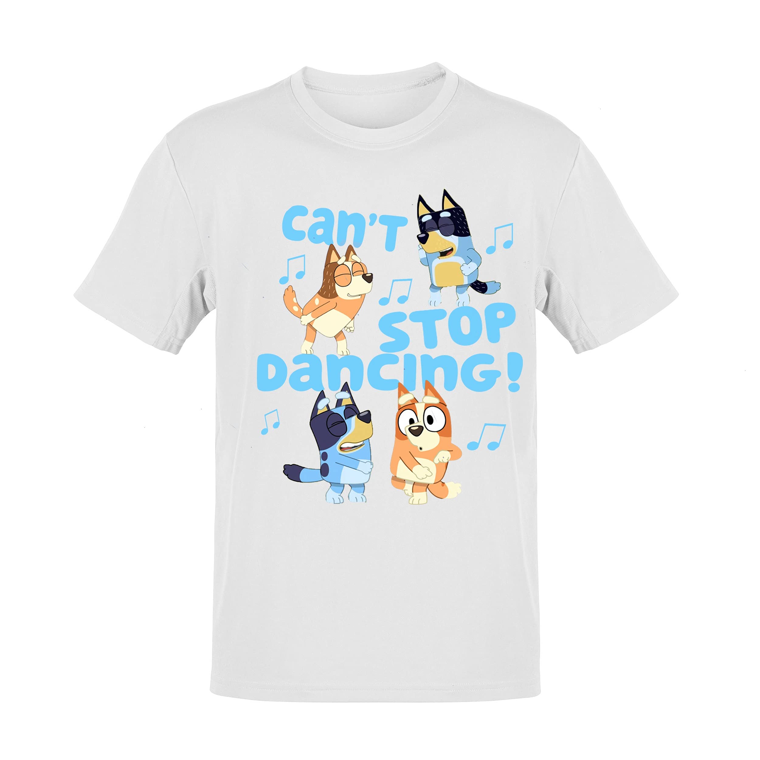 Buy Funny Dog Cartoon Bluey Cant Stop Dancing Matching Family Shirts