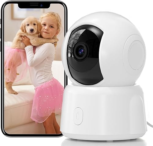 Miniatura 1 de Cámara para mascotas, cámara de seguridad para interiores 2K con aplicación de teléfono, cámara de monitor de bebé con detección de movimiento de