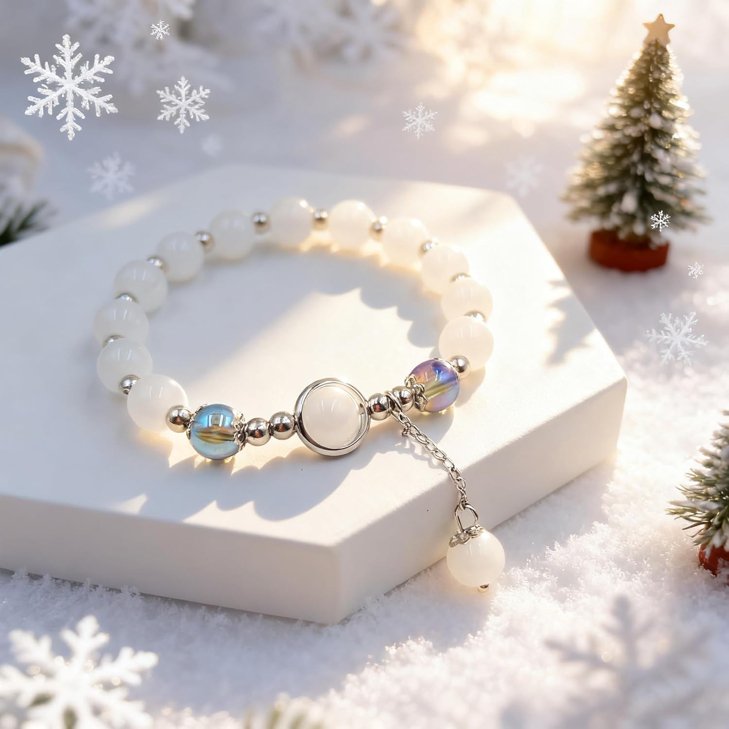 9Pcs-Beaded Bracelets for Women - Healing Stone Bracelet with Beads, Spiritual Jewelry Gifts for Daughter, Friendship, Yoga Meditation Healing Energy Jewelry, Stackable Ankle Bracelet, Boho Spiritual Gift - Image 9