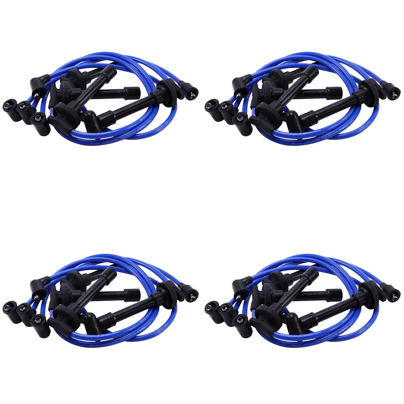 4X 32700-PTO-000 Set Cavi Candela, Accensione Ad Alte Prestazioni per del sol 1992-2002 Blu