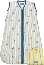 Molis&co – 1 Tog Sleeping Bag – Spring and Autumn Sleeping Bag – Sleeping Bag for Newborn 0-6 Months – 100% Cotton (Oeko-Tex Certified) – Lightly Filled, Sleeveless – Mushrooms