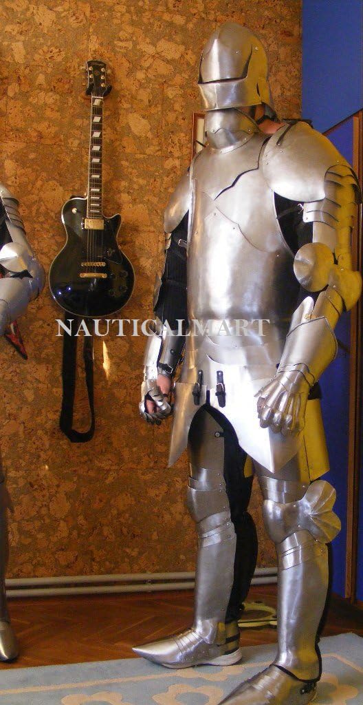 NauticalMart Knight Armor Battle Ready 14th Century Gothic Suit of Armor Combat Costume
