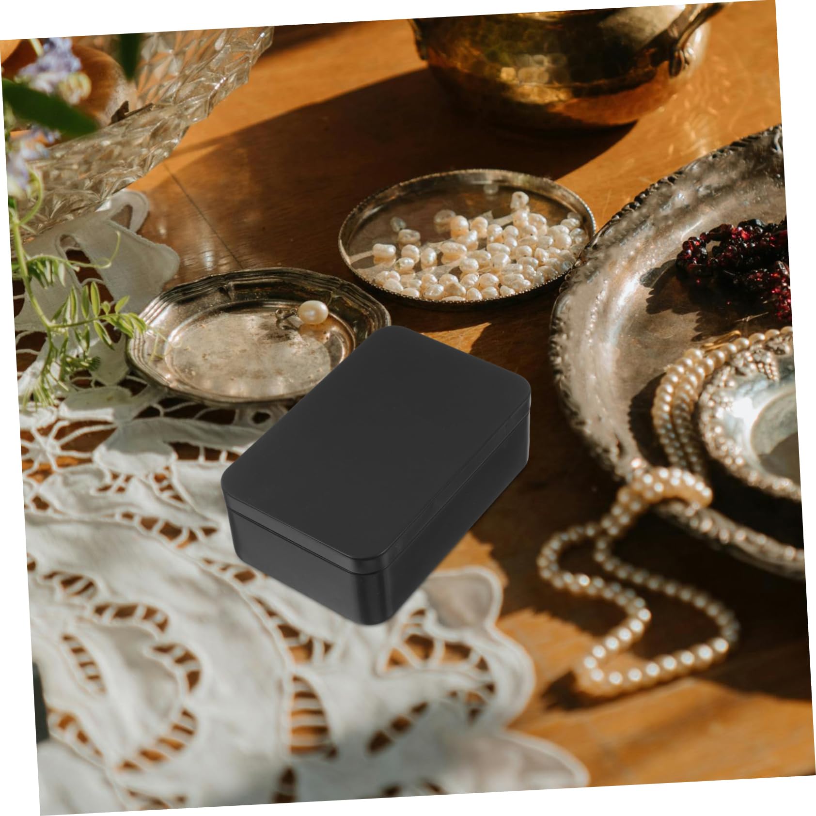 HOMSFOU 4 Set Scatola Carte Lamiera Da Organizzatore Versatile Per Carte Da E Collezione Design Elegante E Leggero Protezione Ottimale Per Accessori E Collezionismo 3 * 4