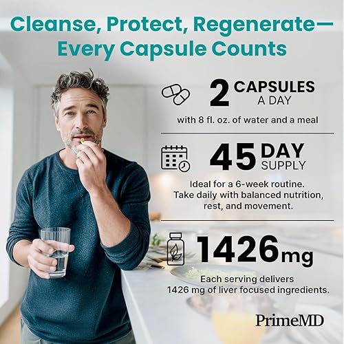 Miniatura 6 de Suplemento de apoyo hepático 32 en 1 con fórmula de salud hepática de extracto de alcachofa, extracto de cardo mariano, polvo de remolacha, raíz de