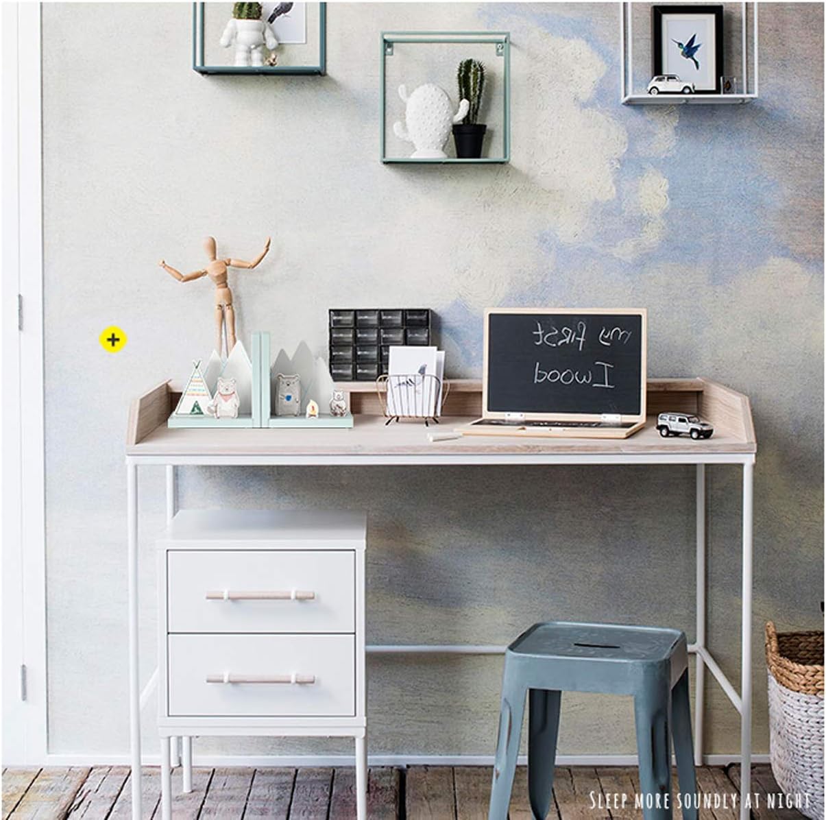 Wooden Bookends for Kids- Nursery Room Decorative Bookends for Boys Girls- Bear Bookend