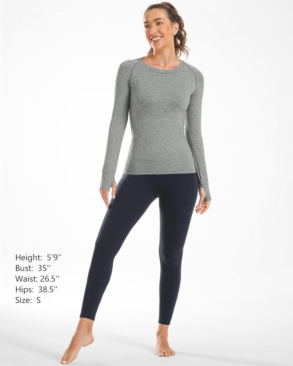 Stelle Womens Seamless Workout Top Yoga Athletic Shirt Sports Underscrub - Image 5