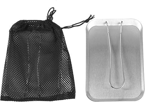 Miniatura 7 de BESPORTBLE 1 juego de parrilla de camping, bandeja para hornear, mango desmontable, bandeja de picnic portátil, bandeja de picnic para hornear,