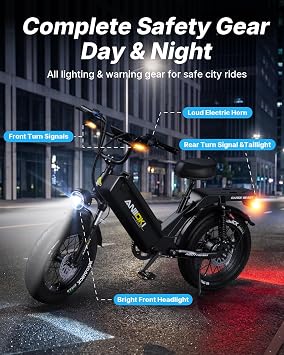 ANIIOKI eBikes for Adults, 200+ Miles Long Range Electric Bike, 28 MPH High Speed Commuting Ebikes, 48V 60AH Electric Bicycles