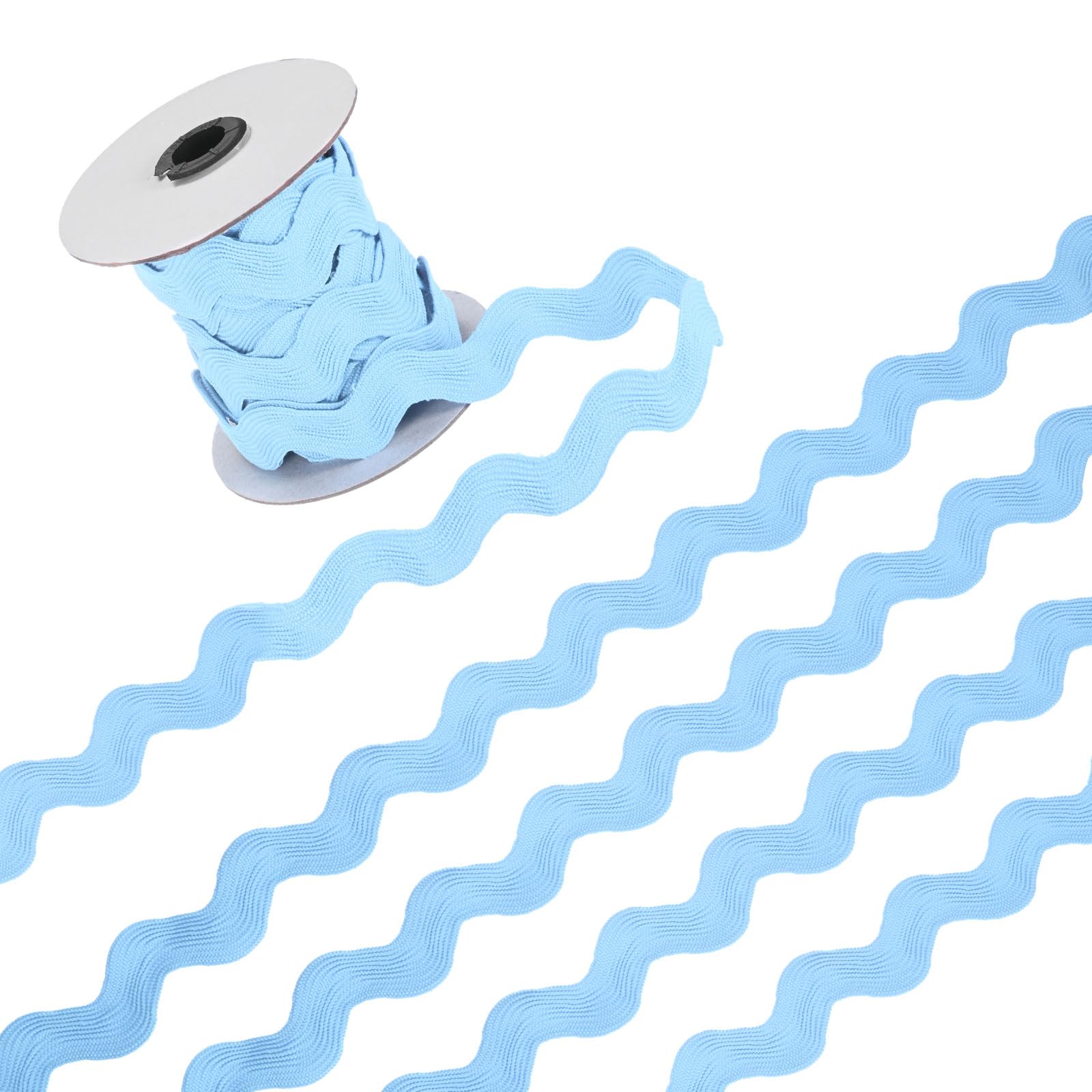 Ruban de bordure ric rac bleu ciel galon mercerie 20mm pour couture créative 9,1m