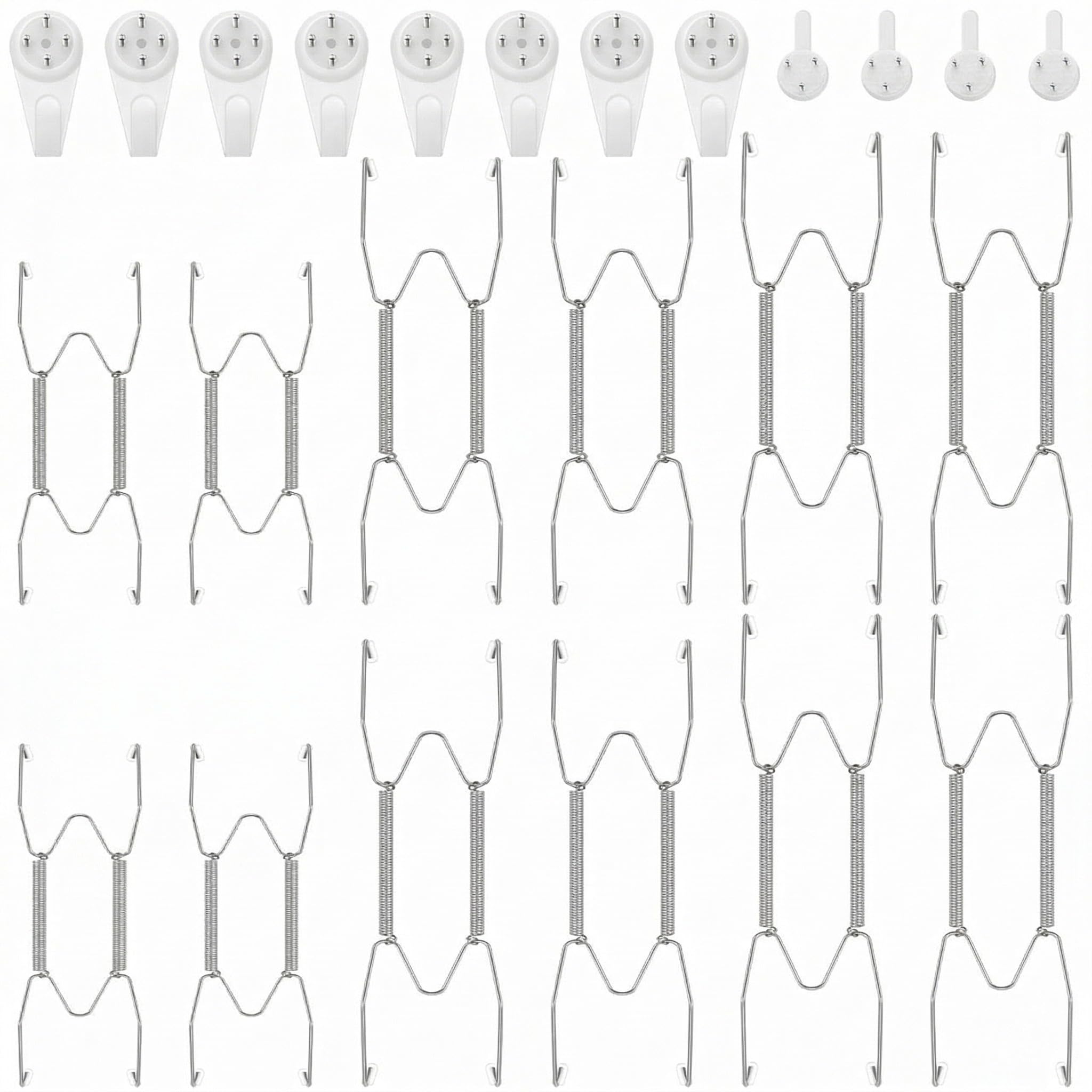 Hotop 12 Pcs Wall Plate Hangers Wire Invisible,6/8/10 Inch,Silver