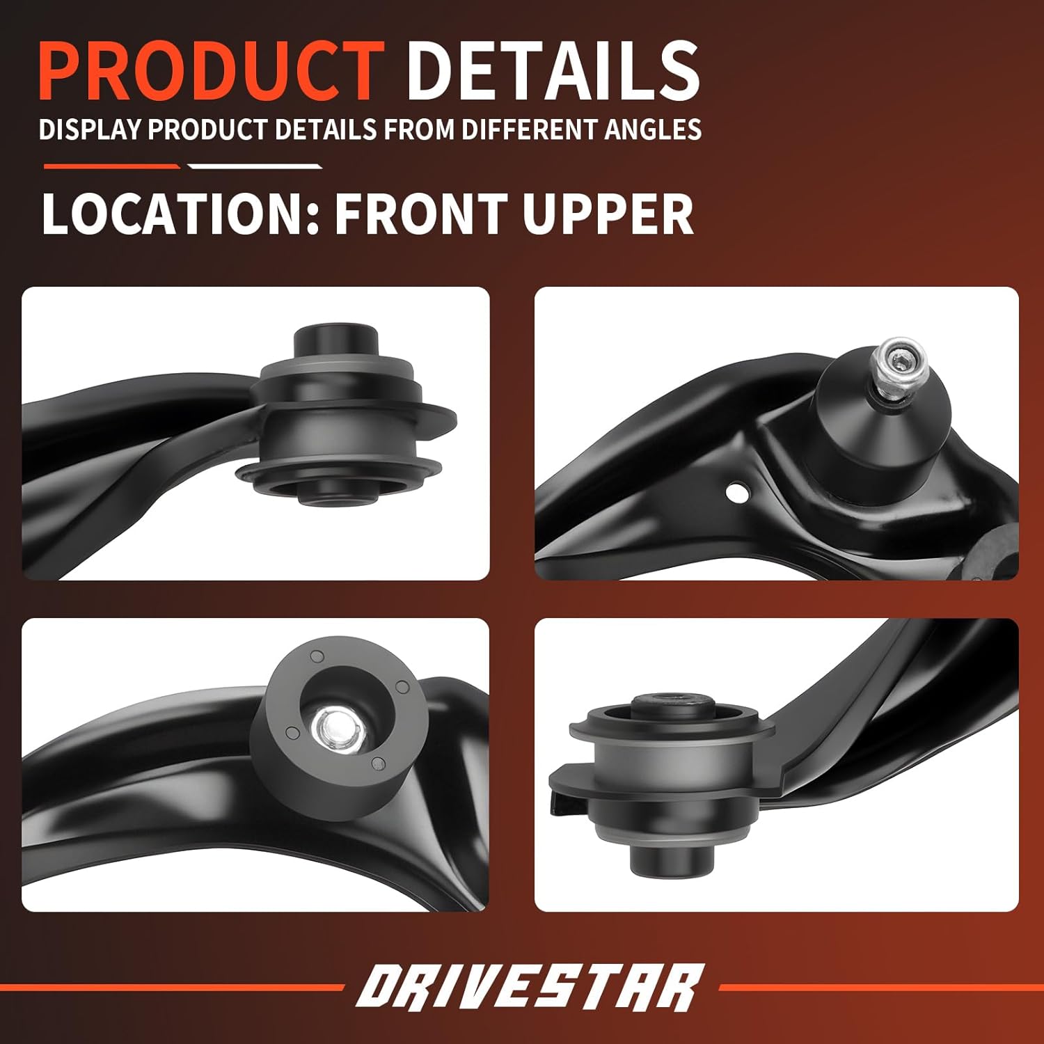 DRIVESTAR K620635 K620636 Front Upper Control Arm w/Ball Joint Suapension Kit, Compatible with 2006-2012 Ford Fusion, 2007-2012 Lincoln MKZ, 2006 Zephyr, 2003-2008 Mazda 6, 2006-2011 Mercury Milan