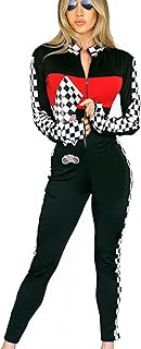 Halloween Racer Costume-Speed Car Driver Jumpsuit Costume for women